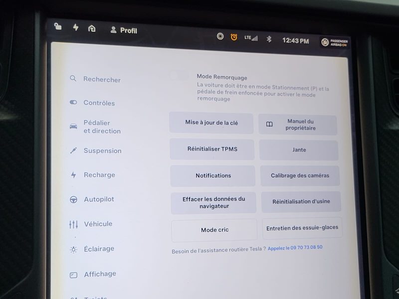 TESLA MODEL S 75D DualMotor 332cv 244kw AWD Boîte Auto 1ère Main