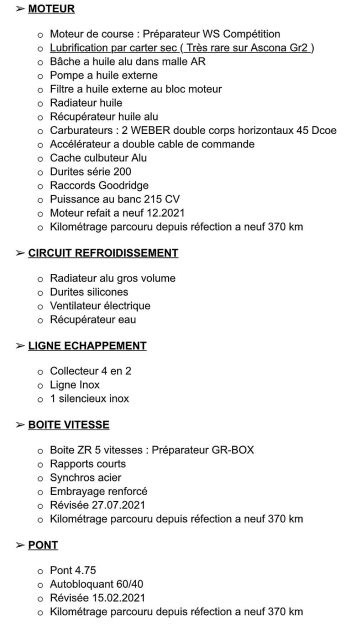 OPEL ASCONA Gr.2 VHC