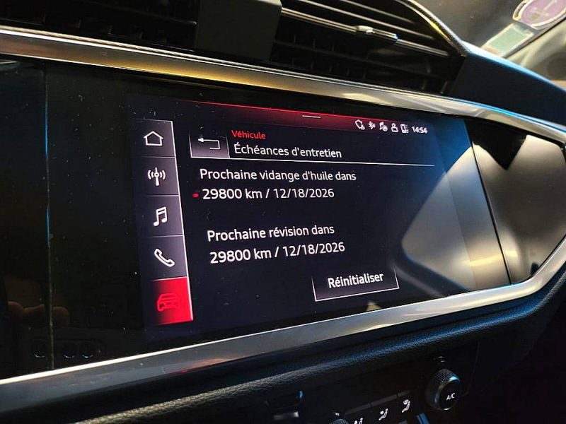 AUDI Q3 SPORTBACK 35 TFSI 150cv DESIGN / ENTRETIEN COMPLET AUDI / CARPLAY / CAMERA DE RECUL / VIRTUA