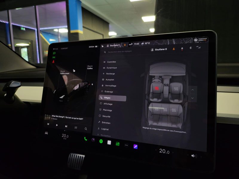 TESLA MODEL 3 275cv PROPULSION / AUTOPILOT / CAMERA / SIEGES ELECTRIQUES 