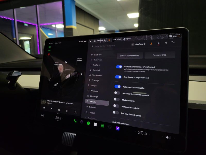 TESLA MODEL 3 275cv PROPULSION / AUTOPILOT / CAMERA / SIEGES ELECTRIQUES 