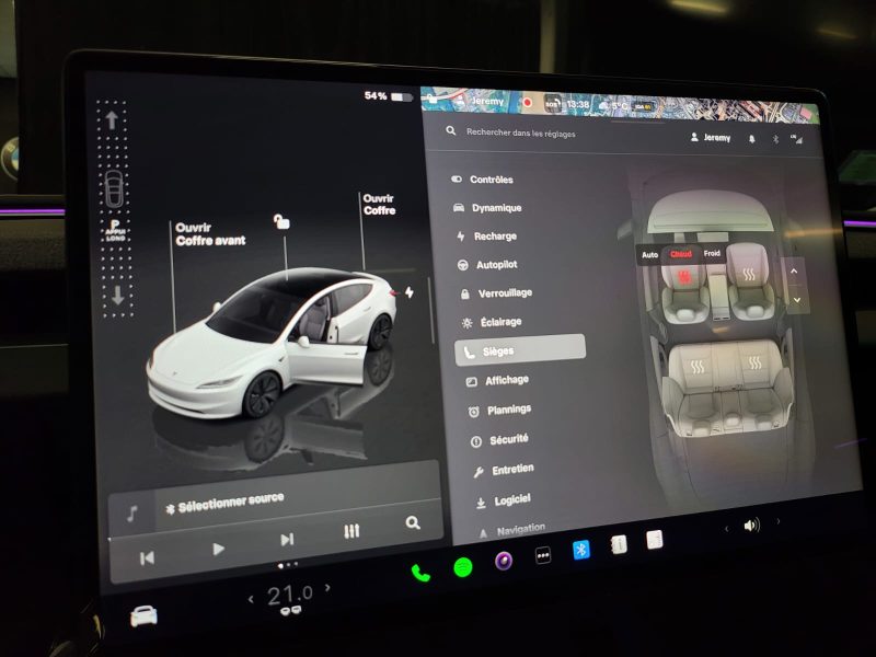 TESLA MODEL 3 HIGHLAND 283cv PROPULSION / SIEGES ELECTRIQUES / VOLANT CHAUFFANT / CAMERA 360° / CHA 