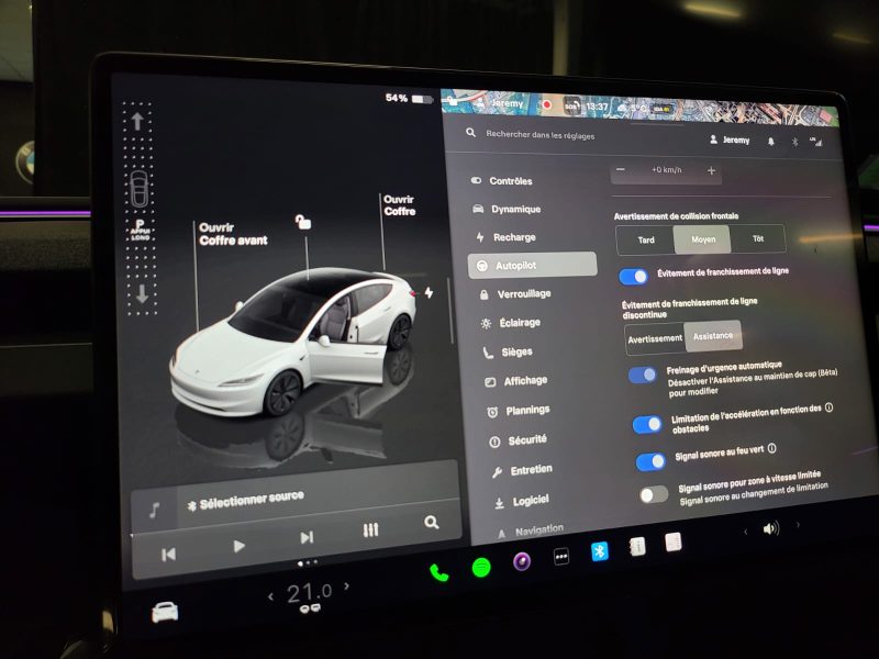 TESLA MODEL 3 HIGHLAND 283cv PROPULSION / SIEGES ELECTRIQUES / VOLANT CHAUFFANT / CAMERA 360° / CHA 