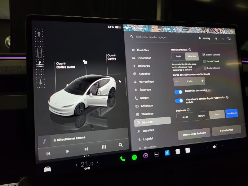 TESLA MODEL 3 HIGHLAND 283cv PROPULSION / SIEGES ELECTRIQUES / VOLANT CHAUFFANT / CAMERA 360° / CHA 