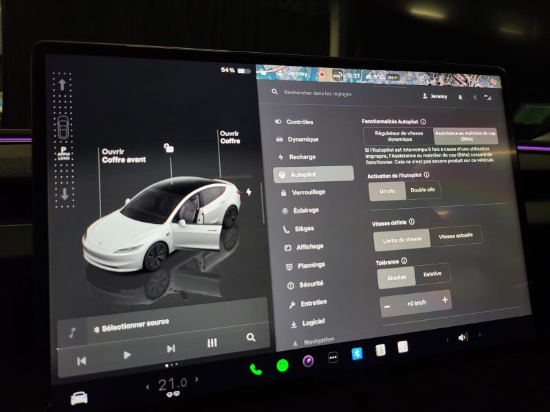 TESLA MODEL 3 HIGHLAND 283cv PROPULSION / SIEGES ELECTRIQUES / VOLANT CHAUFFANT / CAMERA 360° / CHA 