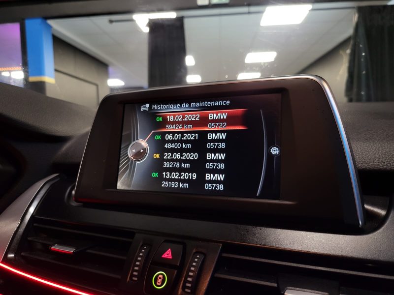 BMW SERIE 2 GRAN TOURER 218i 1.5 136cv SUIVI BMW/ LUMIERE D'AMBIANCE/ RADAR AV/AR 