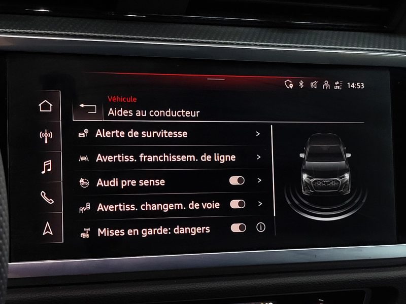 AUDI Q3 SPORTBACK Hybrid 45 TFSI-e 245cv S-Line Boîte Auto S-Tronic 1ère Main