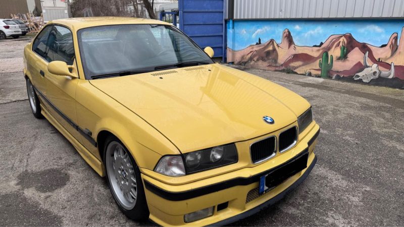 BMW M3 3.0 jaune Dakar reprise possible