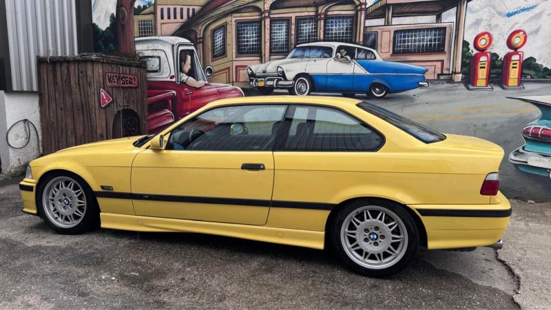 BMW M3 3.0 jaune Dakar reprise possible