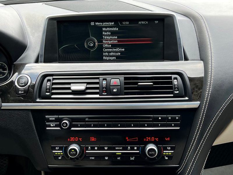 BMW SERIE 6 GRAN COUPE F06 EXCLUSIVE 640D XDRIVE 3.0 6 CYLINDRES 313 Cv BVA8 5 PLACES Garantie 1 an