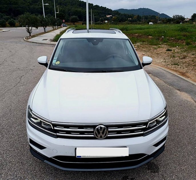 Volkswagen TIGUAN 2.0 TDI 150CH CARAT DSG7 2018 4x4, SUV, Blanc, 8 cv, 5 portes, 5P, garantie 3 mois
