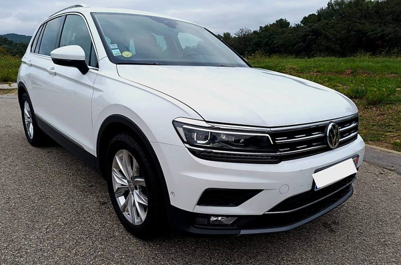 Volkswagen TIGUAN 2.0 TDI 150CH CARAT DSG7 2018 4x4, SUV, Blanc, 8 cv, 5 portes, 5P, garantie 3 mois