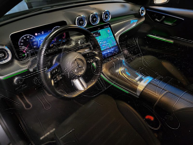 MERCEDES CLASSE C 200 1.5 204CV 9G-TRONIC AMG LINE / TOIT OUVRANT + CAMERA 360° + SIEGES ELECTRIQUE 