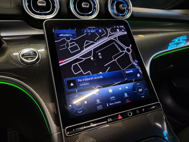 MERCEDES CLASSE C 200 1.5 204CV 9G-TRONIC AMG LINE / TOIT OUVRANT + CAMERA 360° + SIEGES ELECTRIQUE 