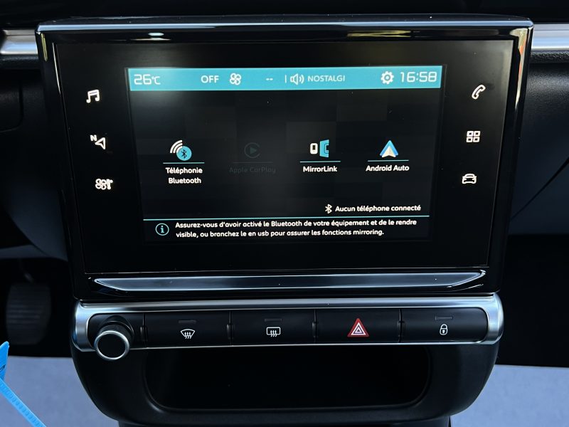 CITROEN C3 III FEEL 1.2 82 Cv 1ERE MAIN / APPLE & ANDROID TOIT PANORAMIQUE Crit Air1 - GARANTIE 1 AN