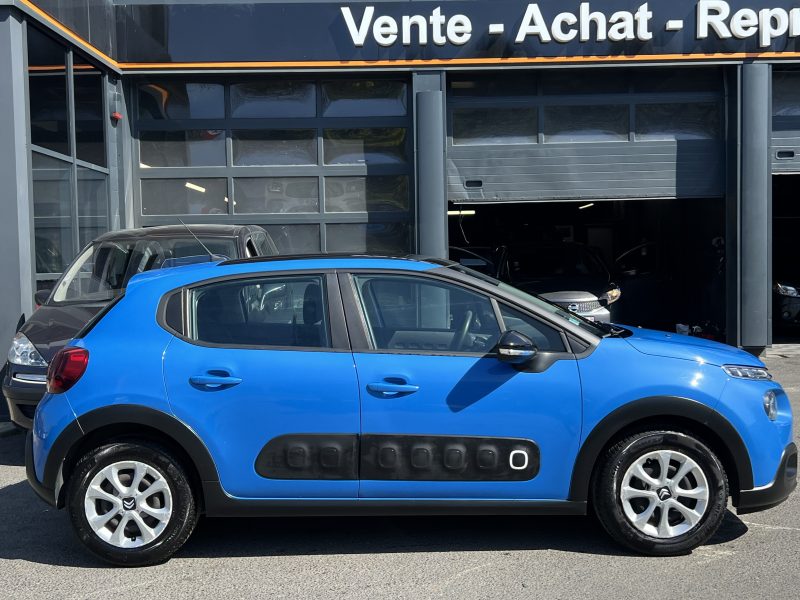 CITROEN C3 III FEEL 1.2 82 Cv 1ERE MAIN / APPLE & ANDROID TOIT PANORAMIQUE Crit Air1 - GARANTIE 1 AN