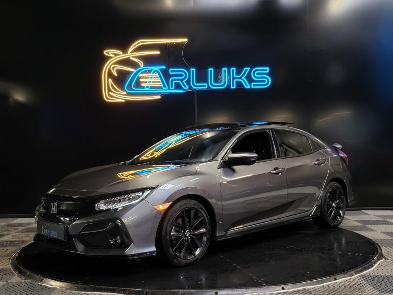 HONDA CIVIC 1.0 VTEC 127 CV SPORT LINE / TOIT OUVRANT / SIEGES CHAUFFANTS / CAMERA DE RECUL / ANGLE 