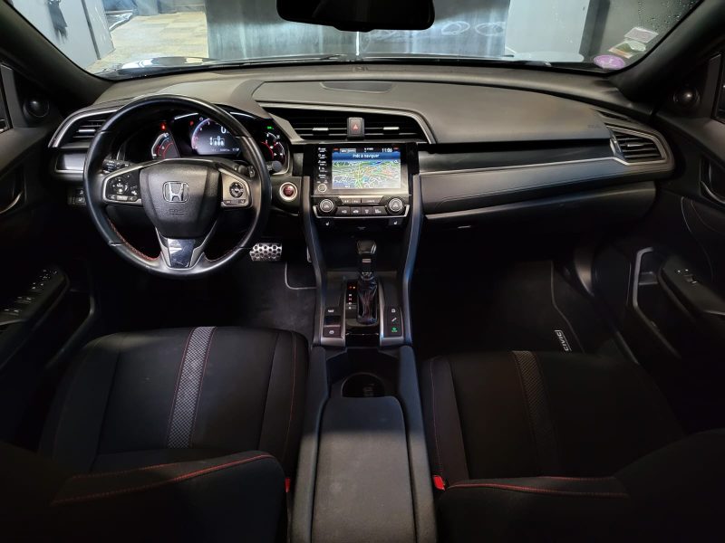 HONDA CIVIC 1.0 VTEC 127 CV SPORT LINE / TOIT OUVRANT / SIEGES CHAUFFANTS / CAMERA DE RECUL / ANGLE 