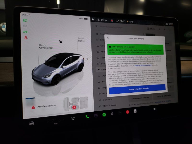 TESLA MODEL Y PERFORMANCE 534cv DualMotor AWD VOLANT CHAUFF / ATTELAGE / SIEGES CHAUFF AV + AR