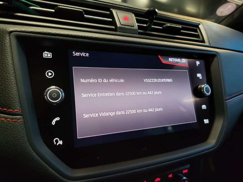 SEAT ARONA 1.0 TSI 116cv FR / 1ERE MAIN / CARPLAY / CAMERA DE RECUL / SIEGES CHAUFFANTS / VIRTUAL CO