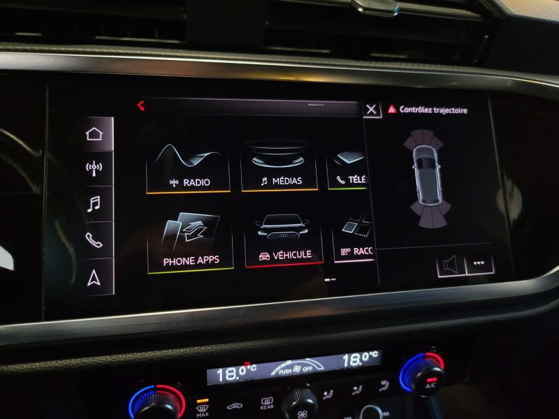 AUDI Q3 35 TFSI 150cv S LINE / SUIVI AUDI / CARPLAY SANS FIL / VIRTUAL COCKPIT / LUMIERE D'AMBIANCE 