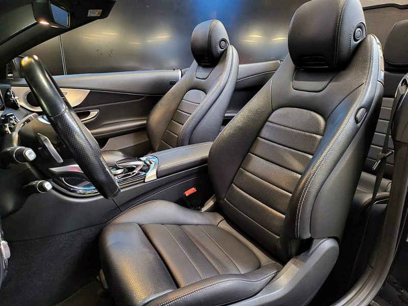 MERCEDES CLASSE C 250d 2.2 204cv CABRIOLET PACK AMG FASCINATION 9G-TRONIC 360° / CUIR NOIR CHAUFF / 