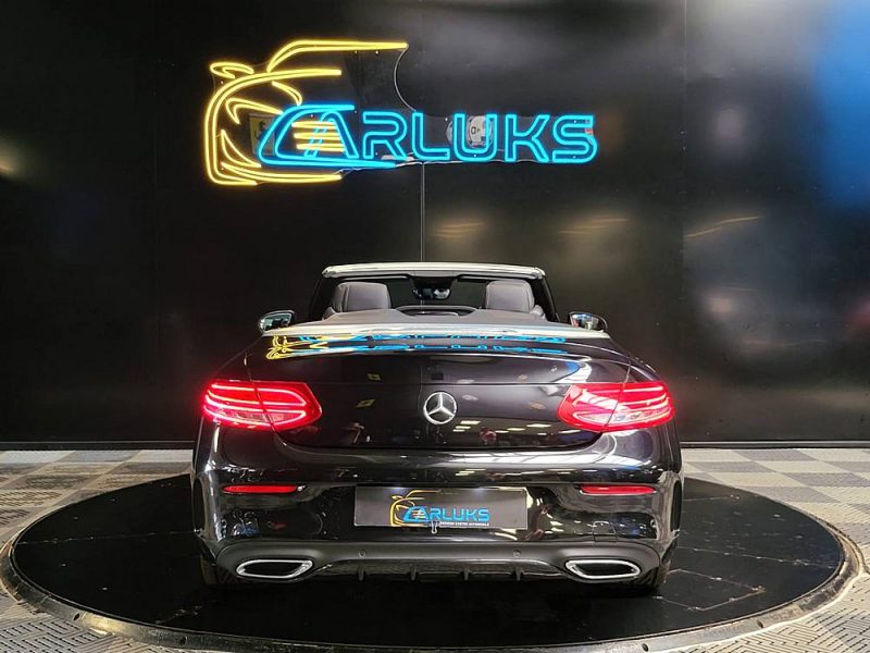 MERCEDES CLASSE C 250d 2.2 204cv CABRIOLET PACK AMG FASCINATION 9G-TRONIC 360° / CUIR NOIR CHAUFF / 
