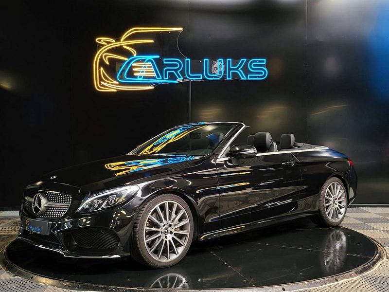 MERCEDES CLASSE C 250d 2.2 204cv CABRIOLET PACK AMG FASCINATION 9G-TRONIC 360° / CUIR NOIR CHAUFF / 