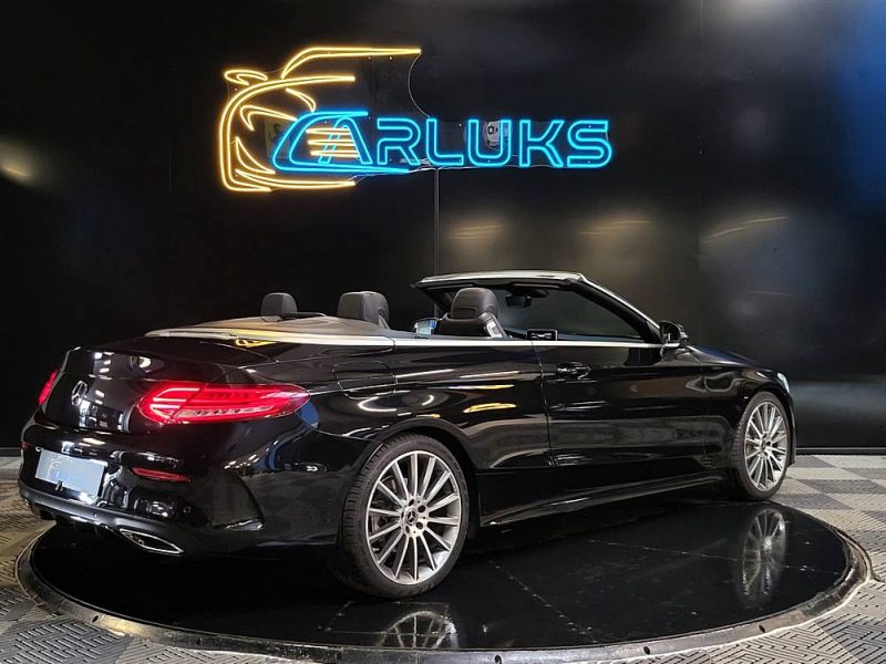 MERCEDES CLASSE C 250d 2.2 204cv CABRIOLET PACK AMG FASCINATION 9G-TRONIC 360° / CUIR NOIR CHAUFF / 