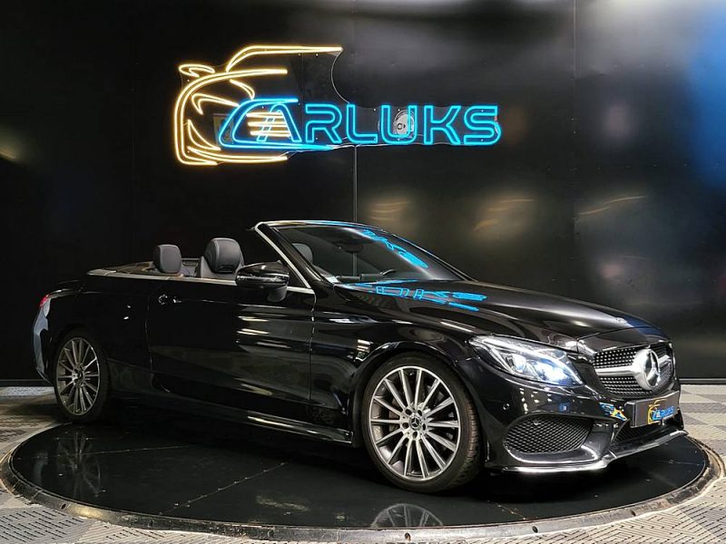 MERCEDES CLASSE C 250d 2.2 204cv CABRIOLET PACK AMG FASCINATION 9G-TRONIC 360° / CUIR NOIR CHAUFF / 