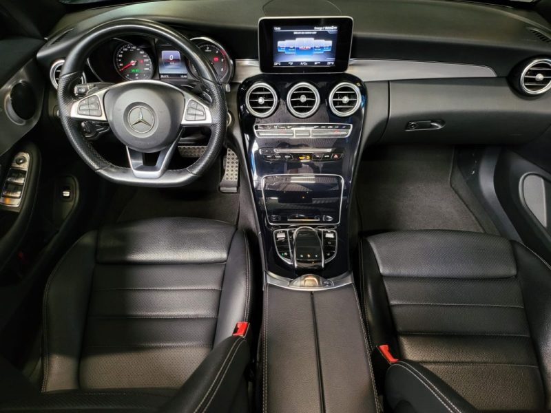 MERCEDES CLASSE C 250d 2.2 204cv CABRIOLET PACK AMG FASCINATION 9G-TRONIC 360° / CUIR NOIR CHAUFF / 