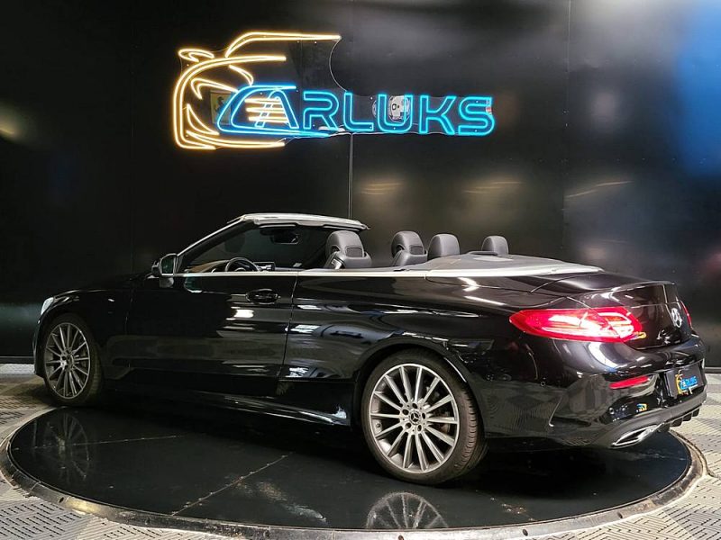 MERCEDES CLASSE C 250d 2.2 204cv CABRIOLET PACK AMG FASCINATION 9G-TRONIC 360° / CUIR NOIR CHAUFF / 