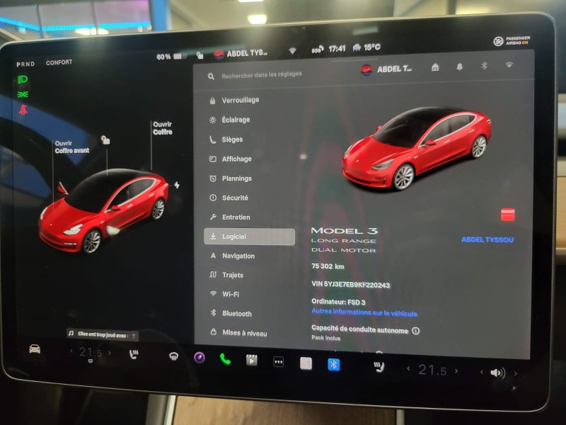 TESLA MODEL 3 LONG RANGE 476cv / DUAL MOTOR AWD + AUTOPILOT AUTONOME /