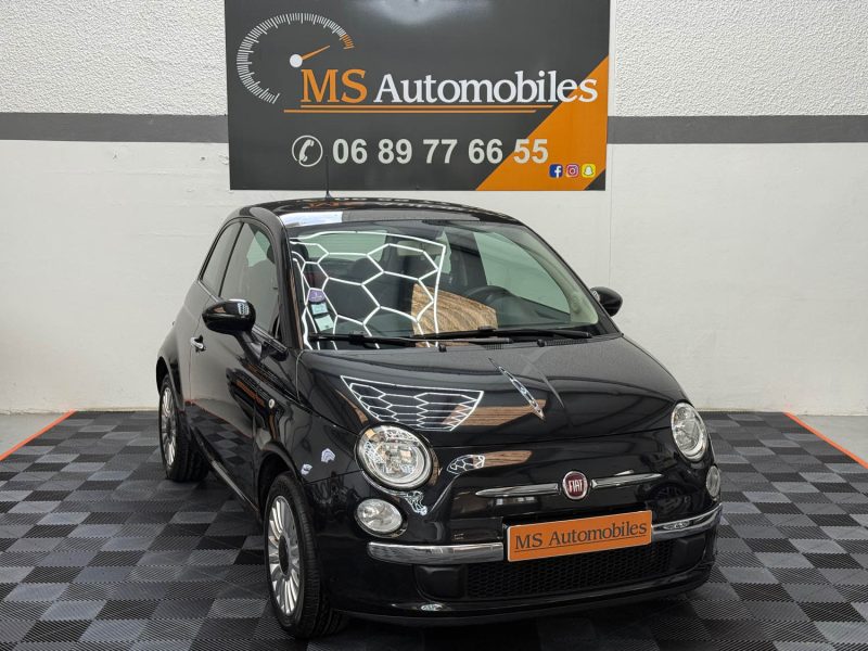 FIAT 500 SEULEMENT 60000KMS 1.2 69ch LOUNGE 1ERE MAIN, HISTORIQUE COMPLET, SUPER ETAT