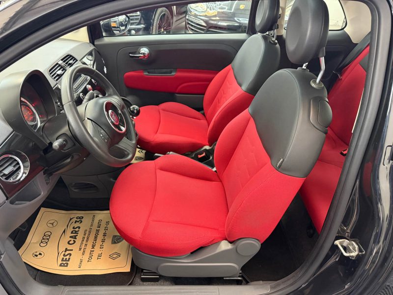FIAT 500 SEULEMENT 60000KMS 1.2 69ch LOUNGE 1ERE MAIN, HISTORIQUE COMPLET, SUPER ETAT