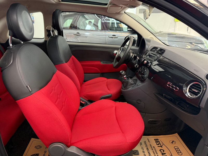 FIAT 500 SEULEMENT 60000KMS 1.2 69ch LOUNGE 1ERE MAIN, HISTORIQUE COMPLET, SUPER ETAT