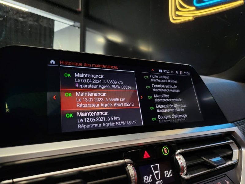 BMW SERIE 3 330E 292ch M-SPORT X DRIVE G20 / TOIT OUVRANT + CAMERA 360° + CUIR COMPLET + TETE HAUTE 