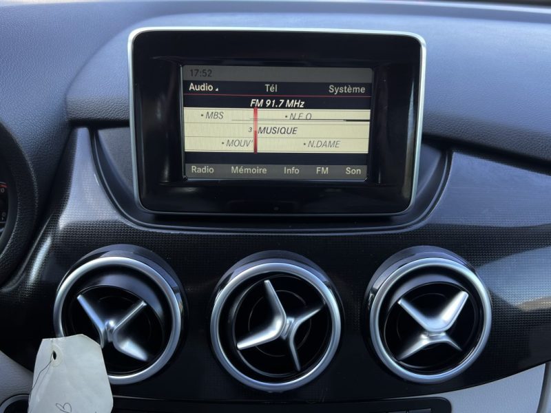 MERCEDES CLASSE B II 180 1.6 122 Cv BOITE AUTOMATIQUE BVA7 / CAMERA RECUL CRIT AIR 1 - GARANTIE 1 AN