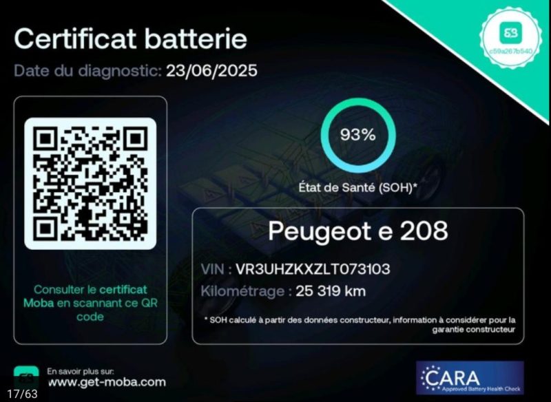 PEUGEOT 208 2020 E 208 136CH 50KWH ACTIVE BUSINESS CAR PLAY CAMERA 