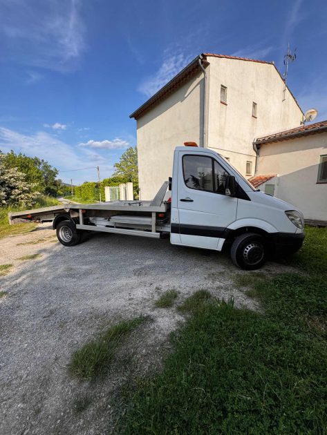 Mercedes Sprinter – Véritable porte-voiture – Treuil neuf – Double caméra État exceptionnel