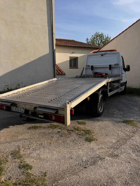 Mercedes Sprinter – Véritable porte-voiture – Treuil neuf – Double caméra État exceptionnel