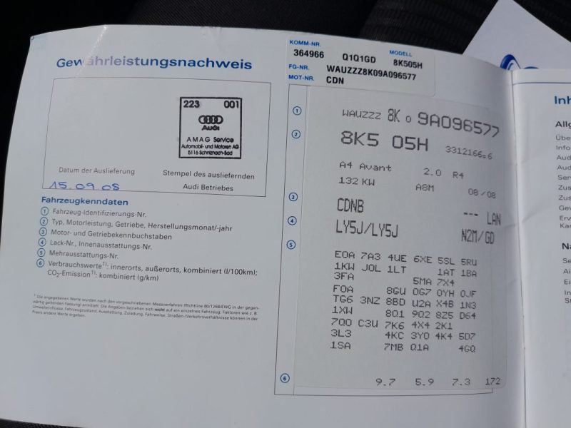 AUDI A4 Avant IV (B8) 2.0 TFSI 180 ch Ambiente Multitronic 2008