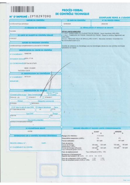 CITROEN BERLINGO II 1er Main 1.6 Blue HDI 100 ch S&S Club ETG6 2017