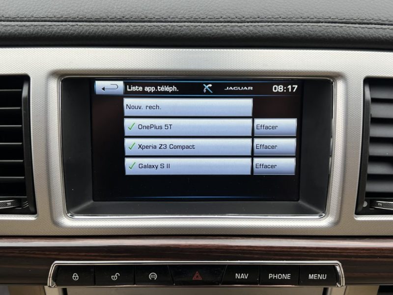 JAGUAR XF PHASE 2 LUXE 2.2 D 200 Cv 1ERE MAIN / 59 100 Kms BVA8 INTERIEUR CUIR GPS - GARANTIE 1 AN