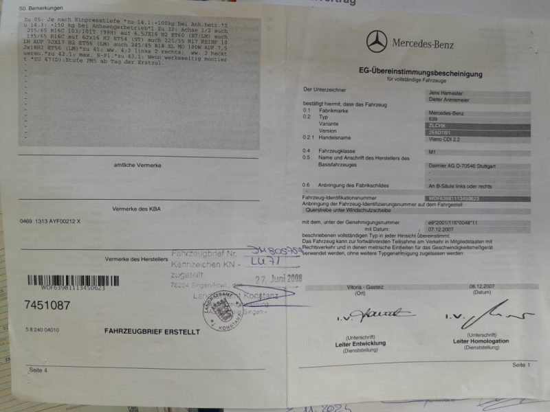 MERCEDES-BENZ VIANO 2008 2.2 CDI TREND LONG