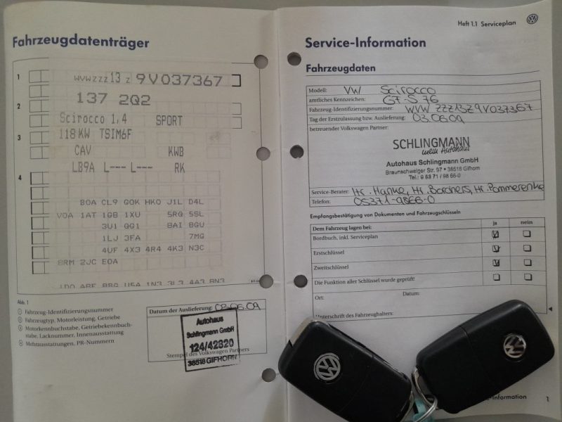 VOLKSWAGEN SCIROCCO 2009