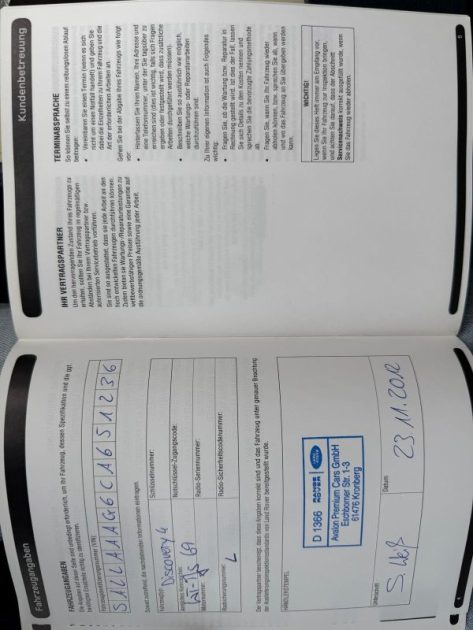 LAND ROVER DISCOVERY 4 2012