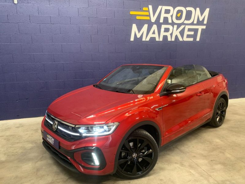 VOLKSWAGEN T-ROC CAB 1.5 TSI Rline 150ch DSG7-Cuir matelassé-CarPlay-28 000km 