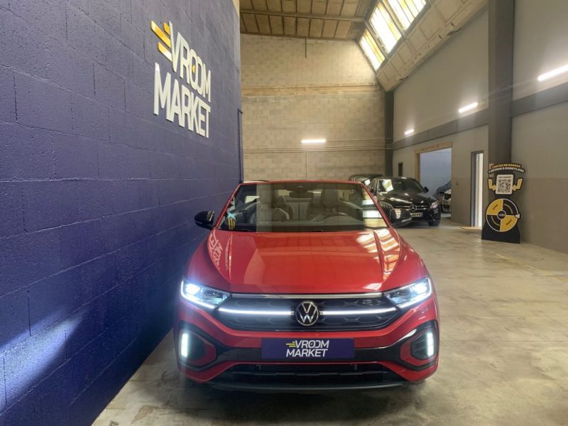 VOLKSWAGEN T-ROC CAB 1.5 TSI Rline 150ch DSG7-Cuir matelassé-CarPlay-28 000km 