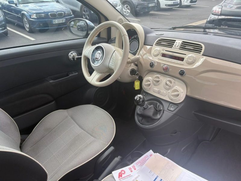 FIAT 500 1.2 69ch Lounge 🚗 Toit pano 🌞 / Radar recul 📡 / Clim ❄️ / Garantie 6 mois ✅